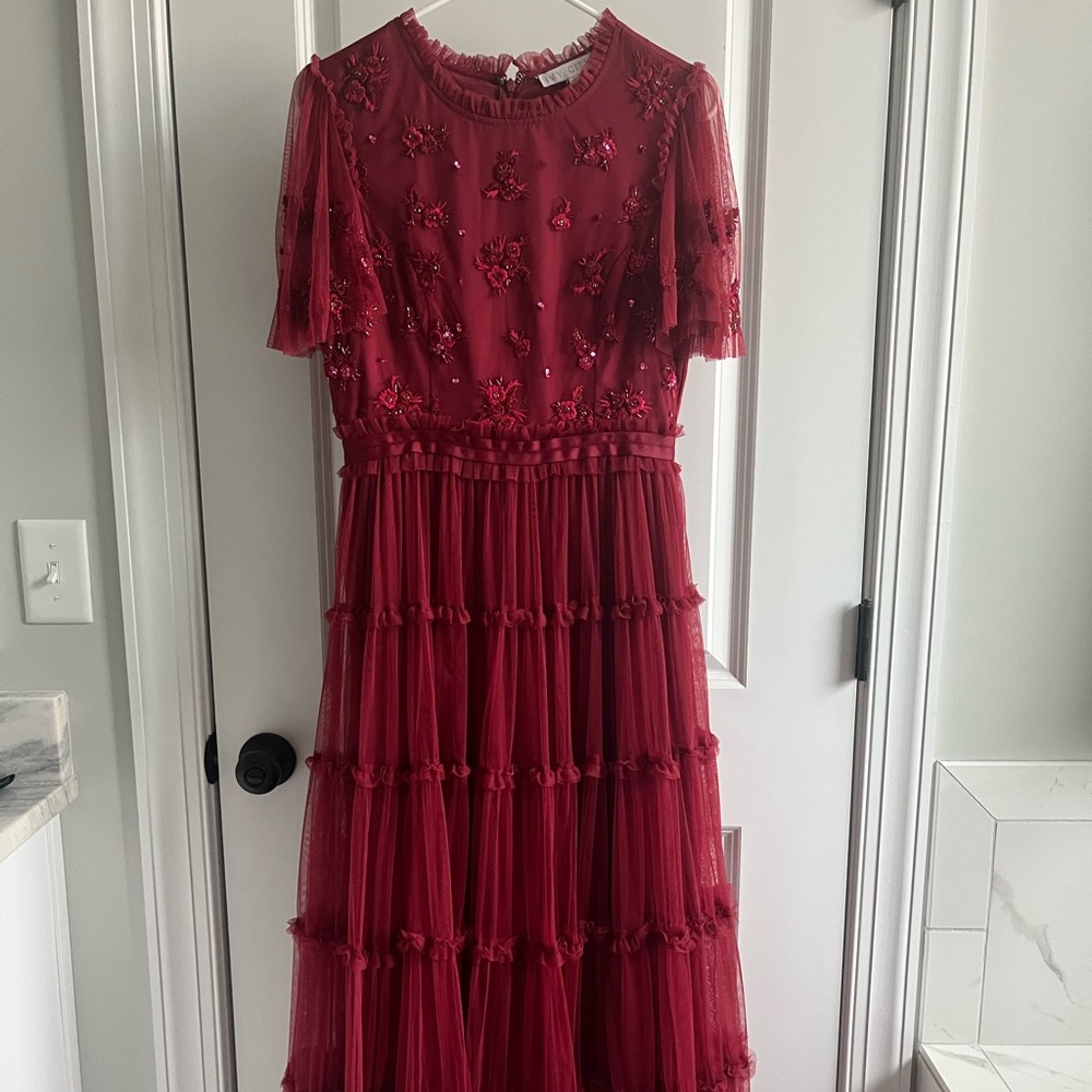 Ivy City Co Anastasia Dress in Red Small